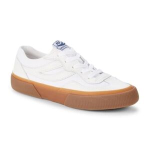 SUPERGA Women’s Revolley Low-Top Sneakers in White/Rubber, Size 39 (US 8-8.5)